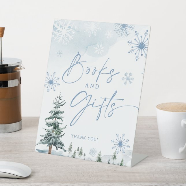 Panneau Livres et Cadeaux, panneau baby shower d'h (In SItu)