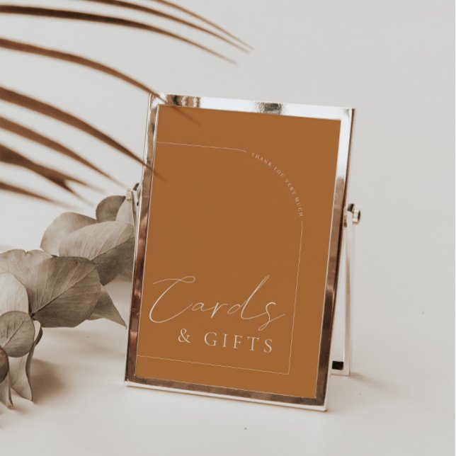 Panneau Mariage Arch Modern Terracotta Cartes & Ca (Créateur téléchargé)