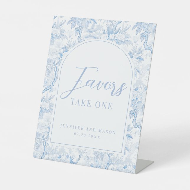 Panneau Mariage Blue Chinoiserie Take One Favorise (Recto)