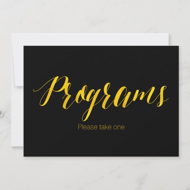 Panneau Mariage Chic Faux Gold Foil (Devant)