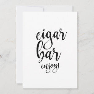 Panneau Mariage Cigar Bar Abordable Calligraphie