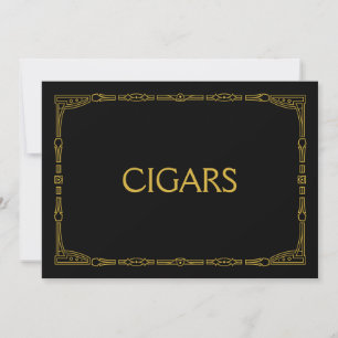 Panneau Mariage "Cigars" Gold Art Déco