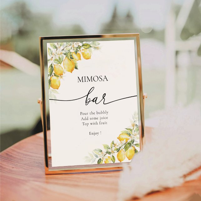 Panneau Mariage citron vert Mimosa Bar (Créateur téléchargé)