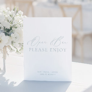 Panneau Mariage Coastal Chic Blue & White Open Bar