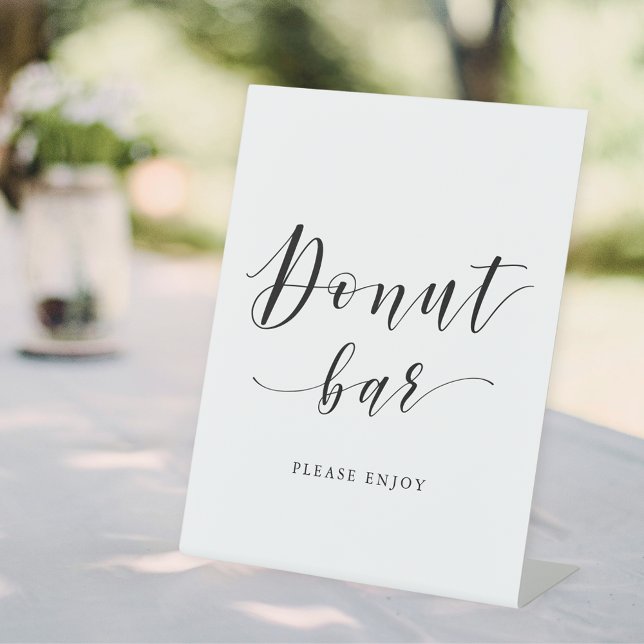 Panneau Mariage de calligraphie moderne Donut Bar (Créateur téléchargé)