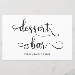 Panneau Mariage de calligraphie noir blanc "Desser