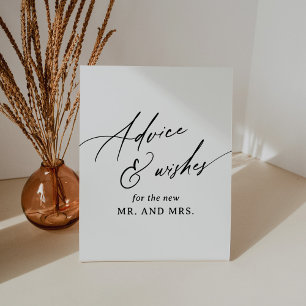 Panneau Mariage de conseils minimalistes modernes 