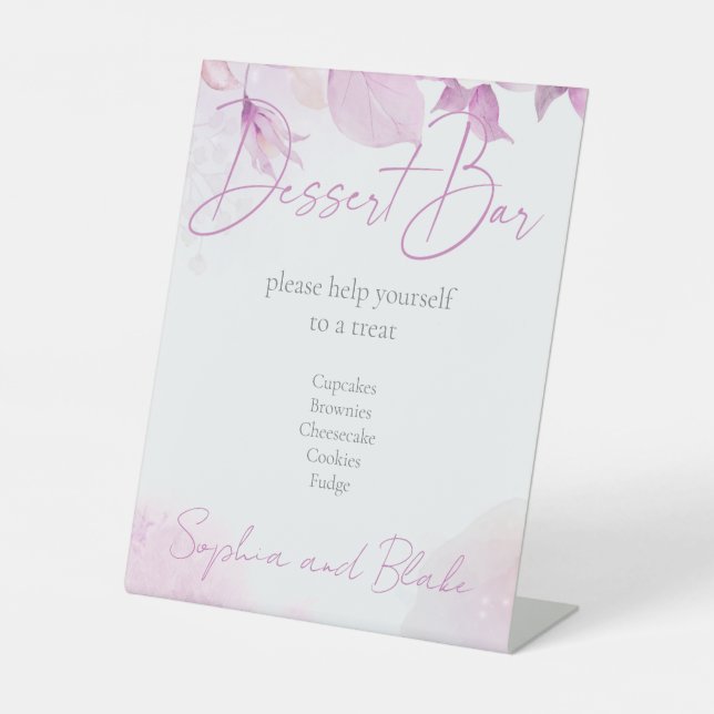 Panneau Mariage de dessert Boho Rose (Recto)