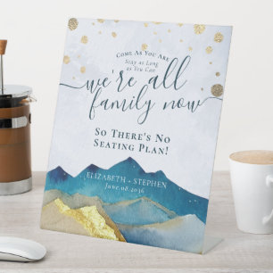 Panneau Mariage de siège ouvert Gold Mountain Wate