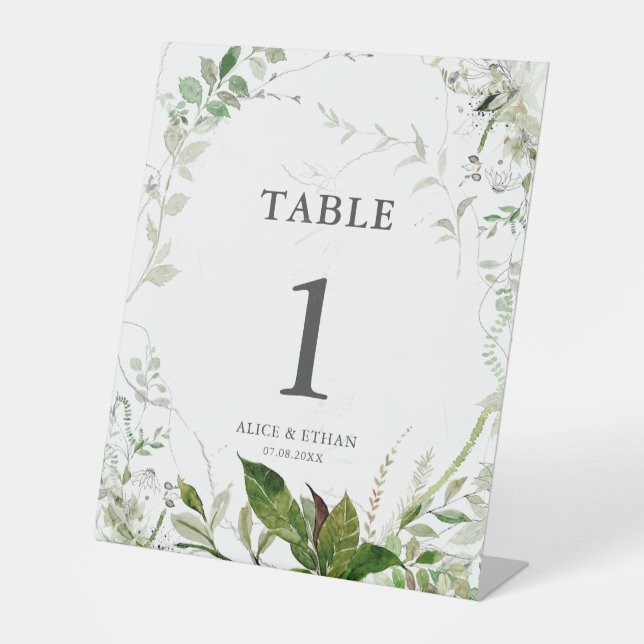 Panneau mariage de verdure, table assise (Recto)