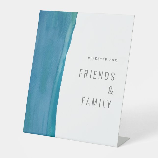 Panneau mariage d'onde couleur bleu gras (Recto)