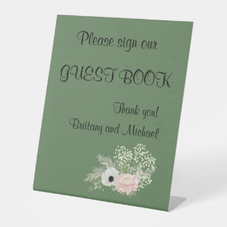 Panneau mariage du livre d'hôtes