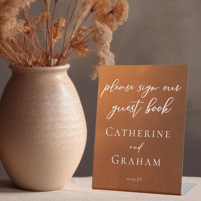 Panneau Mariage du livre d'hôtes Burange Orange Bo (Créateur téléchargé)