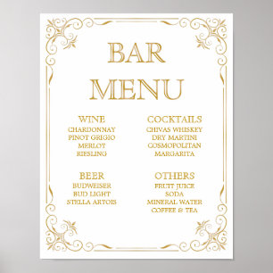 Panneau Mariage du menu barre   Gatsby Art Déco