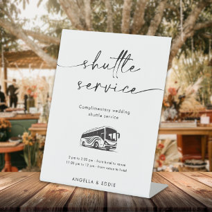 Panneau Mariage du service de navette de script de
