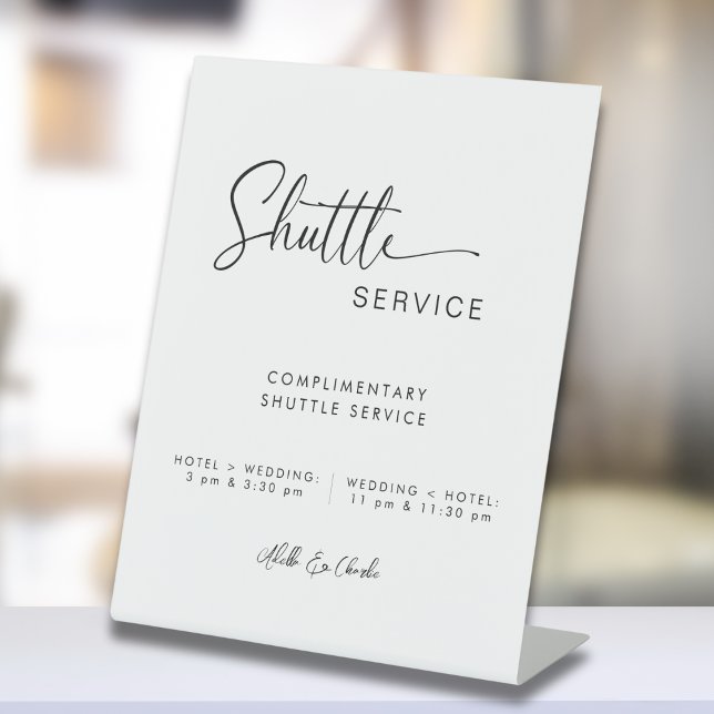 Panneau Mariage du service de navette minimal mode (Créateur téléchargé)