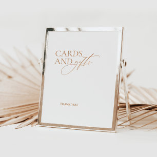 Panneau Mariage Élégant Cartes et Cadeaux