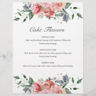 Panneau Mariage Elizabeth Pink Floral Cake Flavant