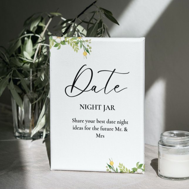 Panneau mariage Fête des mariées Citrus Citron Aqu (Créateur téléchargé)