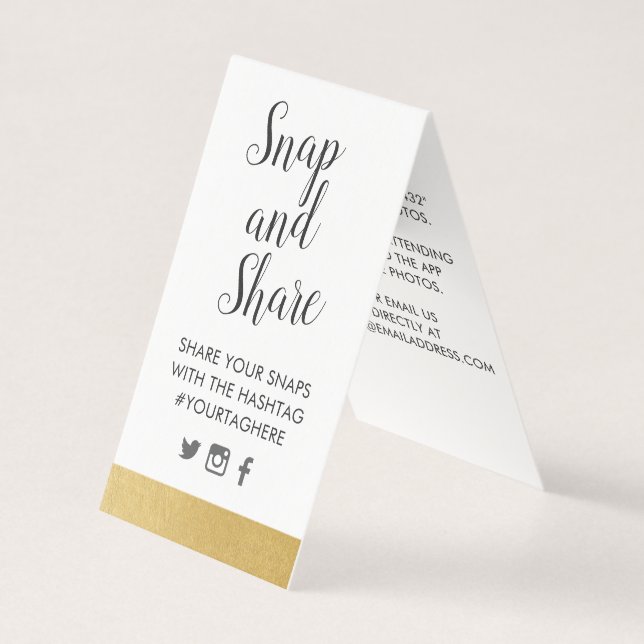 Panneau Mariage Gold Foil Look Party (Front)