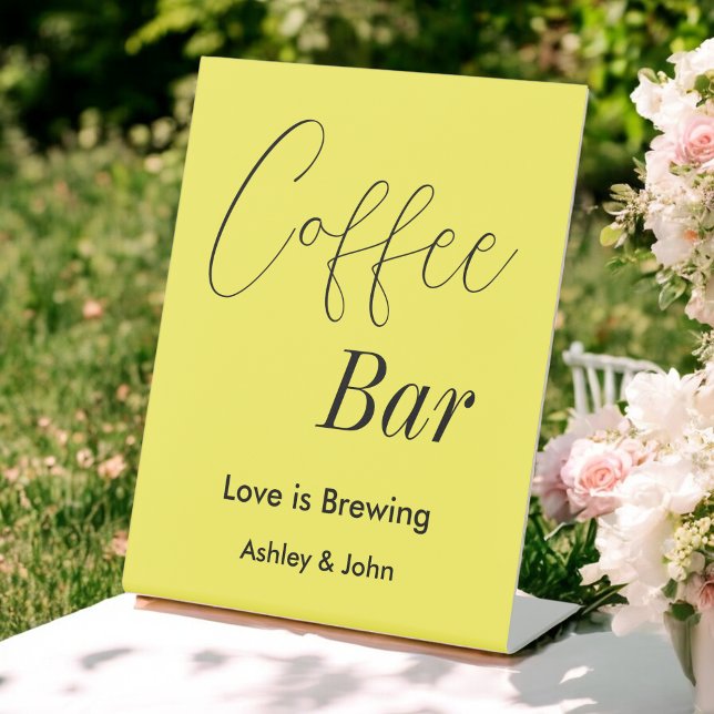 Panneau Mariage jaune de la barre de café (Créateur téléchargé)