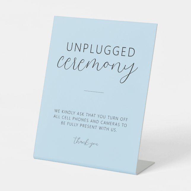 Panneau Mariage léger bleu minimal non branché (Recto)