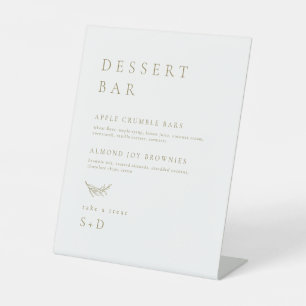 Panneau Mariage minimaliste du dessert d'or blanc