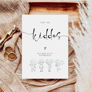 Panneau Mariage minimaliste moderne Kiddos Table