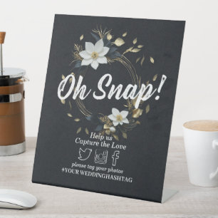 Panneau Mariage Snap Gold Floral