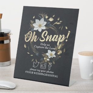 Panneau Mariage Snap Gold Floral