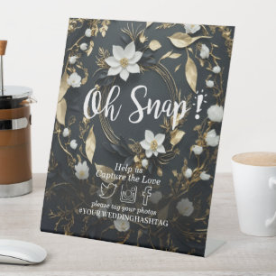 Panneau Mariage Snap Gold Floral