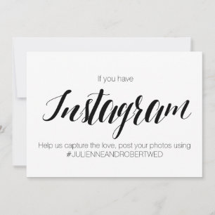 Panneau Mariage Style calligraphie "Instagram Hash
