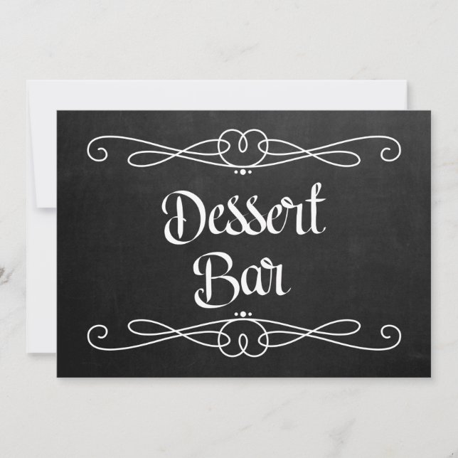 Panneau Mariage Style Chalkboard "Dessert Bar" (Devant)