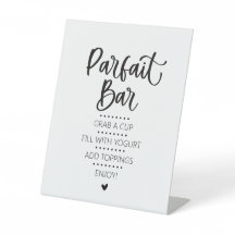 Panneau minimaliste moderne Parfait Bar Brunch Ped