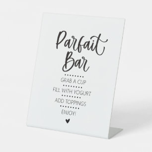 Panneau minimaliste moderne Parfait Bar Brunch Ped