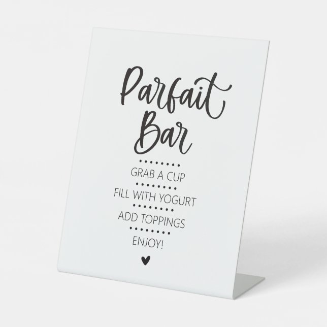 Panneau minimaliste moderne Parfait Bar Brunch Ped (Recto)