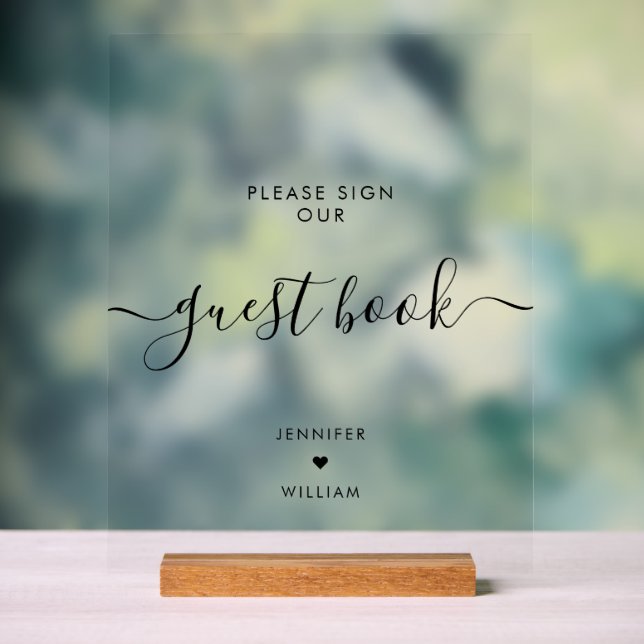 Panneau moderne Notre Mariage de livre d'hôtes Noi (Neutre)