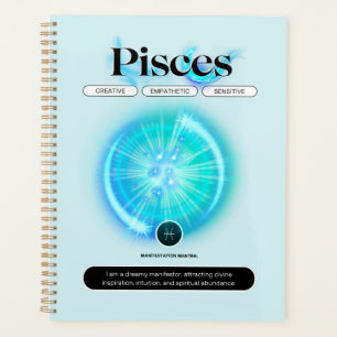 Panneau moderne Zodiac Poissons Citation Élément d
