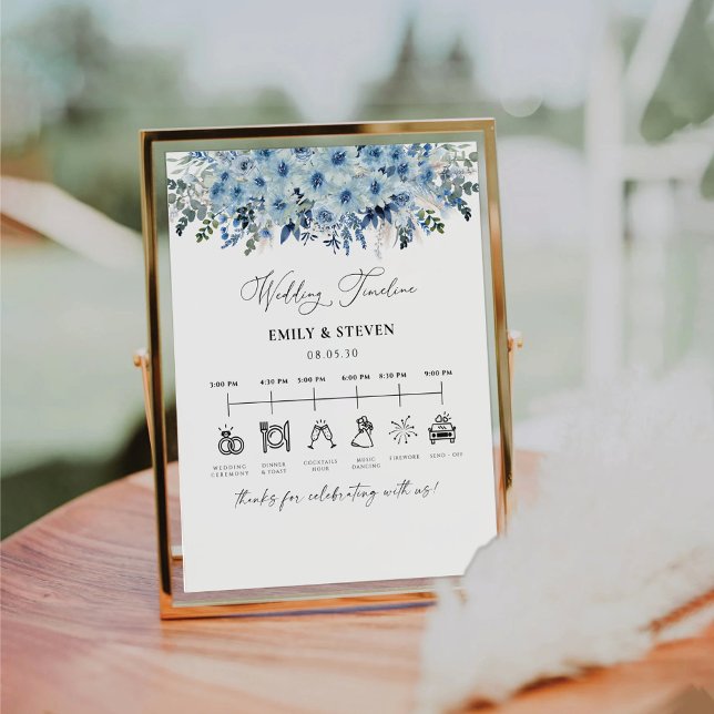 Panneau Montage Mariage Boho bleu (Créateur téléchargé)