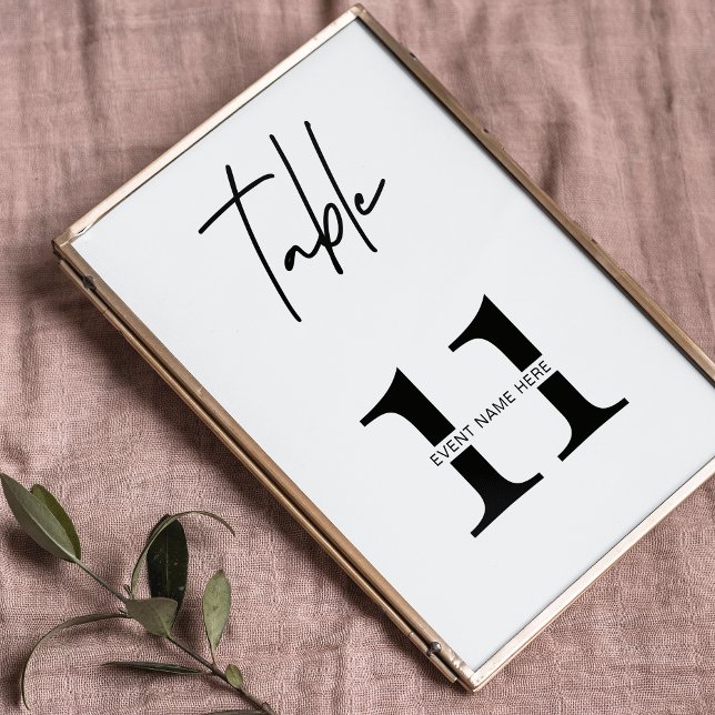 Panneau Numéro de la table de réception minimale p (Créateur téléchargé)