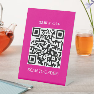 Panneau Numéro de table, analyse du code QR pour c