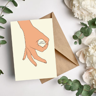 Panneau OK Hand Circle OK Carte Anniversaire