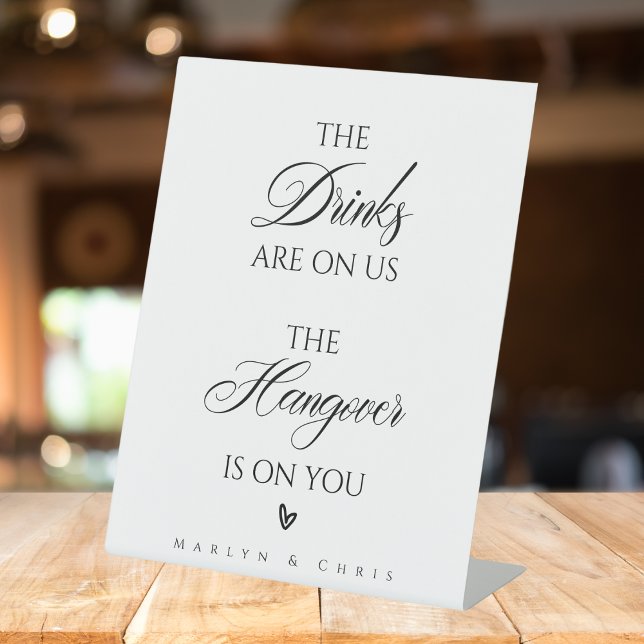 Panneau Open Bar, Les Boissons Sont Sur Nous | Con (Créateur téléchargé)