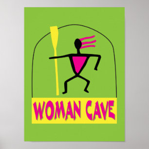 Panneau ou affiche de la grotte de la femme