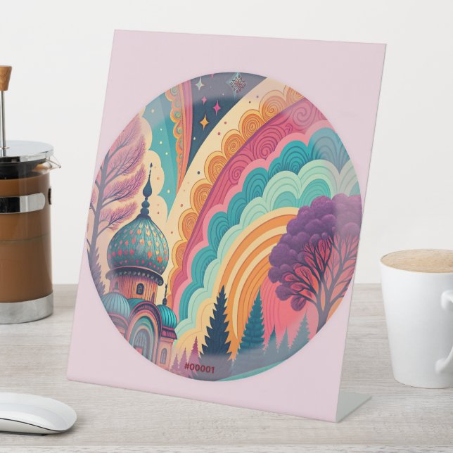 Panneau Pedestal Imaginaire Pastel - Personnalisab (In SItu)