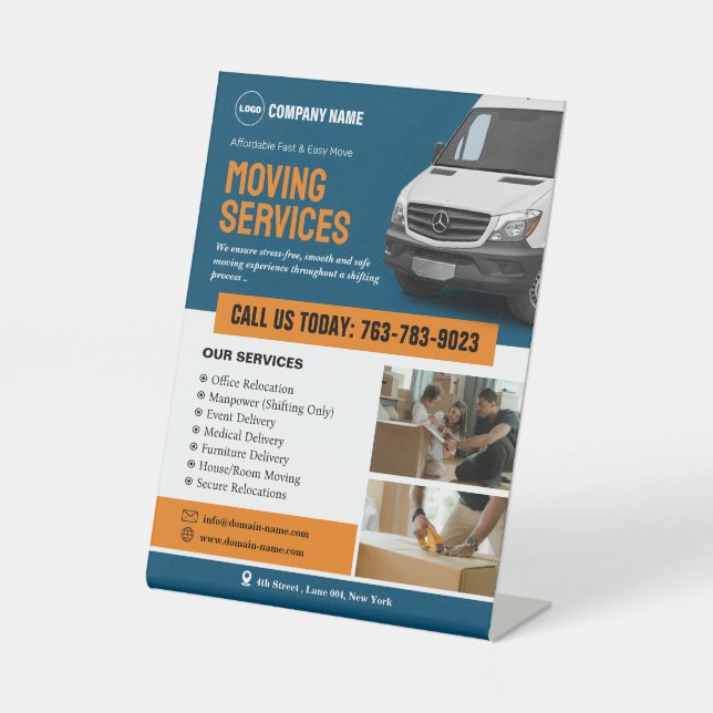 Panneau Pedestal personnalisé de l'entreprise mobi (Recto)