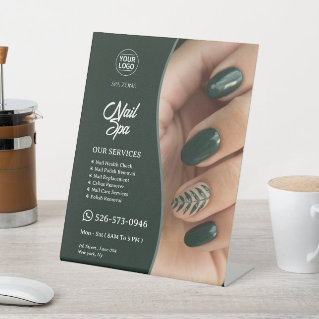 Panneau Pedestal personnalisé Spa à ongles (In SItu)