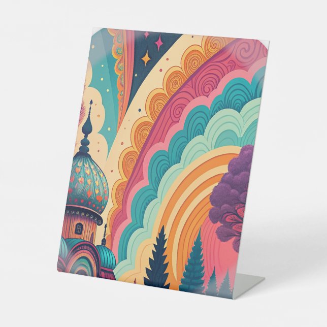 Panneau Pedestal Rainbow Dome - Personnalisable (Recto)