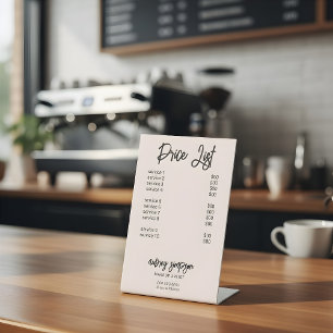 Panneau Pedestal rose brosse du script de tarif