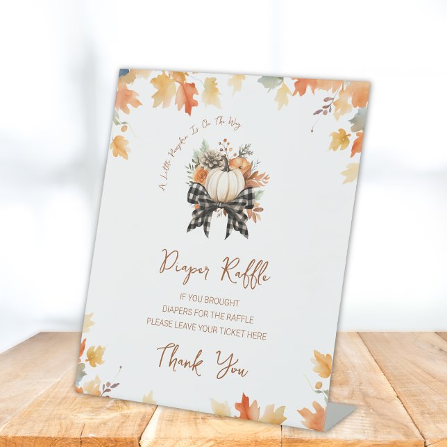 Panneau Petit Citrouille Baby shower d'automne (Créateur téléchargé)